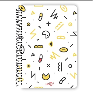 unigo a4 spiral notebook unruledplain bright amp smooth paper 297 x 21 cm 100 pages uni-08