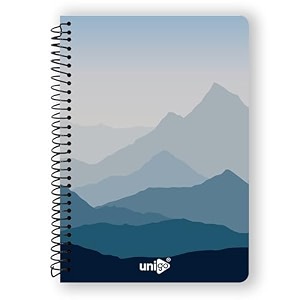 unigo a4 spiral notebook uni-12  100 ruled pages  ultra-bright amp smooth paper  slim spiral bound book for college amp office notes  21 x 297 cm