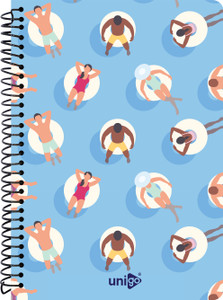 unigo notebook a4 notebook single line - ruled 200 pages sky blue