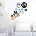 UniHouse Wall Art MDF Wooden Hanging for Living Room | Bedroom | Home Decor | Office | Gift | Quotes Items House Decoration, Decorative Hanging Items for Gifting Wall Decor (Set of 11) (Design 15)WH13