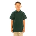 unik Boy's Premium Quality Pique Polo Uniform Shirt Short Sleeve White Sky Blue Navy Hunter Green Burgundy Black Red