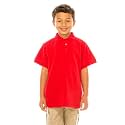 unik Boy's Premium Quality Pique Polo Uniform Shirt Short Sleeve White Sky Blue Navy Hunter Green Burgundy Black Red