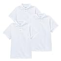 unik Boy's Premium Quality Pique Polo Uniform Shirt Short Sleeve White Sky Blue Navy Hunter Green Burgundy Black Red