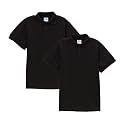 unik Boy's Premium Quality Pique Polo Uniform Shirt Short Sleeve White Sky Blue Navy Hunter Green Burgundy Black Red