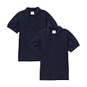 unik Boy's Premium Quality Pique Polo Uniform Shirt Short Sleeve White Sky Blue Navy Hunter Green Burgundy Black Red
