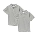 unik Boy's Premium Quality Pique Polo Uniform Shirt Short Sleeve White Sky Blue Navy Hunter Green Burgundy Black Red
