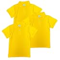 unik Boy's Premium Quality Pique Polo Uniform Shirt Short Sleeve White Sky Blue Navy Hunter Green Burgundy Black Red