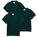unik Boy's Premium Quality Pique Polo Uniform Shirt Short Sleeve White Sky Blue Navy Hunter Green Burgundy Black Red