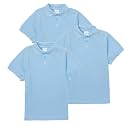 unik Boy's Premium Quality Pique Polo Uniform Shirt Short Sleeve White Sky Blue Navy Hunter Green Burgundy Black Red