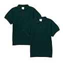 unik Boy's Premium Quality Pique Polo Uniform Shirt Short Sleeve White Sky Blue Navy Hunter Green Burgundy Black Red