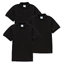 unik Boy's Premium Quality Pique Polo Uniform Shirt Short Sleeve White Sky Blue Navy Hunter Green Burgundy Black Red