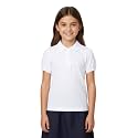 unik Girl's Uniform Polo Shirt Short Sleeve White Navy Sky Blue Red Green Pink