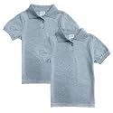 unik Girl's Uniform Polo Shirt Short Sleeve White Navy Sky Blue Red Green Pink