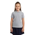 unik Girl's Uniform Polo Shirt Short Sleeve White Navy Sky Blue Red Green Pink