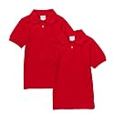 unik Girl's Uniform Polo Shirt Short Sleeve White Navy Sky Blue Red Green Pink