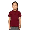 unik Girl's Uniform Polo Shirt Short Sleeve White Navy Sky Blue Red Green Pink