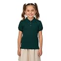 unik Girl's Uniform Polo Shirt Short Sleeve White Navy Sky Blue Red Green Pink