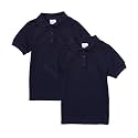 unik Girl's Uniform Polo Shirt Short Sleeve White Navy Sky Blue Red Green Pink