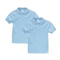 unik Girl's Uniform Polo Shirt Short Sleeve White Navy Sky Blue Red Green Pink