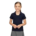 unik Girl's Uniform V-Neck Collar Shirt Short Sleeve Great for School Burgundy Navy White Sky Blue Green Purple Yellow Red