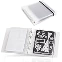 UNIMEIX Thicken 10 Pcs Magnetic Sheets for Die Storage with 1 Binder Cover, Stamp and Die Storage Die Cut Storage for Card Making Supplies(1.2 mm Thickness, Transparent