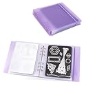UNIMEIX Thicken 10 Pcs Magnetic Sheets for Die Storage with 1 Binder Cover, Stamp and Die Storage Die Cut Storage for Card Making Supplies(1.2 mm Thickness, Purple