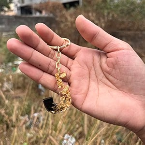 black and gold foil design resin alphabet initial letter keychain key ring for men women girls purse handbags  black  h2-l0ur-b8l7_new