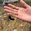 Black and Gold Foil Design Resin Alphabet Initial Letter Keychain Key Ring for Men Women Girls Purse Handbags | Black | H2-L0UR-B8L7_New