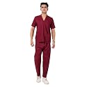 UNIQFORM Active Men's Scrub Suit | Set of Top &amp; Bottom | Half Sleeves | V Neck | Breathable Fabric | Comfortable | Durable | Uniform for Doctors, Nurses and Dentists