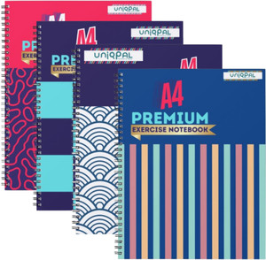 uniqpal notebook a4 notebook plain 200 pages