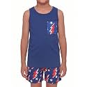 Unique Baby Boys American Boy 4th of July 2pc Tank Shorts Set
