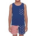 Unique Baby Boys American Boy 4th of July 2pc Tank Shorts Set