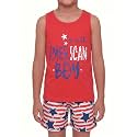 Unique Baby Boys American Boy 4th of July 2pc Tank Shorts Set