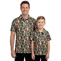 Unique Baby Boys Daddy and Me Matching Fish Pattern Polo Shirt