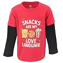 Unique Baby Boys Layered Long Sleeve Kids Toddler Graphic T Shirt