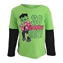 Unique Baby Boys Layered Long Sleeve Kids Toddler Graphic T Shirt