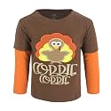 Unique Baby Boys Layered Long Sleeve Kids Toddler Graphic T Shirt