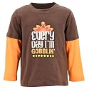 Unique Baby Boys Layered Long Sleeve Kids Toddler Graphic T Shirt