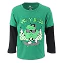 Unique Baby Boys Layered Long Sleeve Kids Toddler Graphic T Shirt