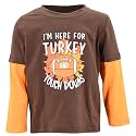 Unique Baby Boys Layered Long Sleeve Kids Toddler Graphic T Shirt