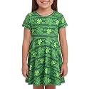 Unique Baby Girls' Short Sleeve Everyday Printed Dresses for Kid and Toddler, Sizes 2T-12Y