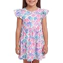 Unique Baby Girls' Short Sleeve Everyday Printed Dresses for Kid and Toddler, Sizes 2T-12Y