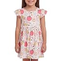 Unique Baby Girls' Short Sleeve Everyday Printed Dresses for Kid and Toddler, Sizes 2T-12Y