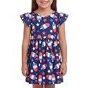 Unique Baby Girls' Short Sleeve Everyday Printed Dresses for Kid and Toddler, Sizes 2T-12Y