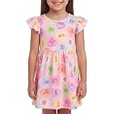 Unique Baby Girls' Short Sleeve Everyday Printed Dresses for Kid and Toddler, Sizes 2T-12Y