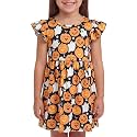 Unique Baby Girls' Short Sleeve Everyday Printed Dresses for Kid and Toddler, Sizes 2T-12Y