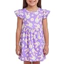 Unique Baby Girls' Short Sleeve Everyday Printed Dresses for Kid and Toddler, Sizes 2T-12Y