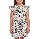Unique Baby Girls' Short Sleeve Everyday Printed Dresses for Kid and Toddler, Sizes 2T-12Y
