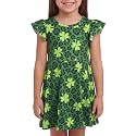 Unique Baby Girls' Short Sleeve Everyday Printed Dresses for Kid and Toddler, Sizes 2T-12Y