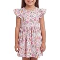 Unique Baby Girls' Short Sleeve Everyday Printed Dresses for Kid and Toddler, Sizes 2T-12Y